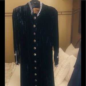 Double d ranch wear velvet duster dress